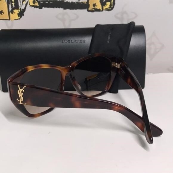 New Authentic Saint Laurent Havana SLM8 003 Sunglasses - Picture 6 of 15